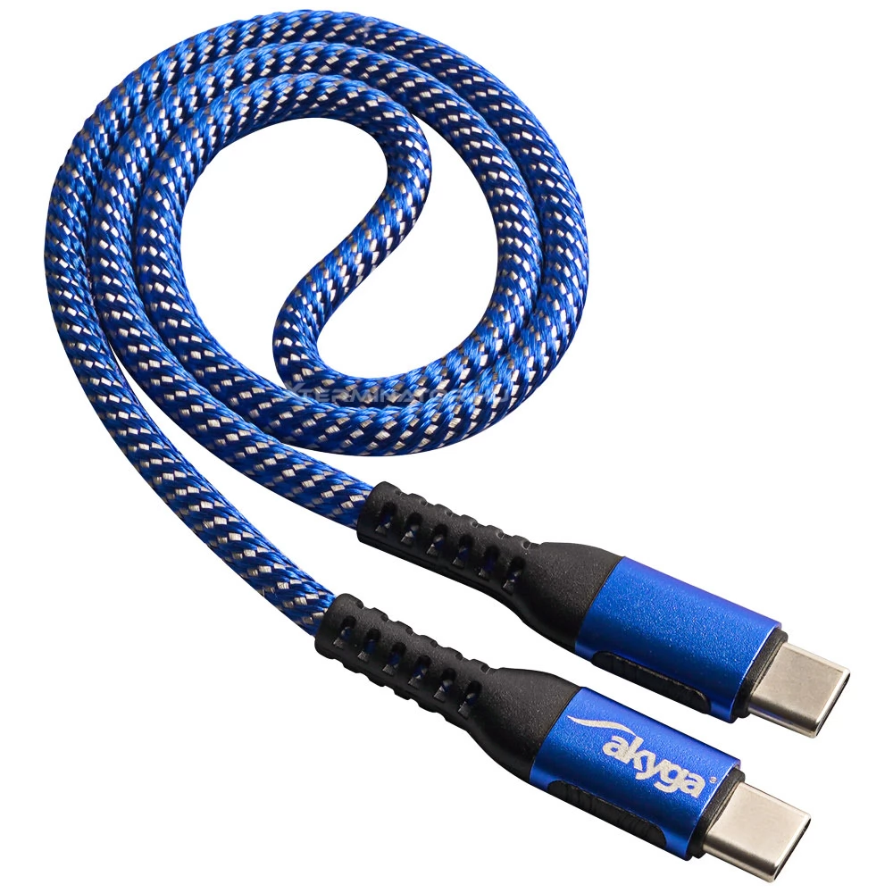 AKYGA USB 2.0 Type C Összekötő Kék 50cm AK-USB-36