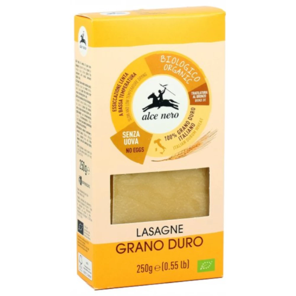 Alce Nero bio lasagne durum búzadarából 250 g
