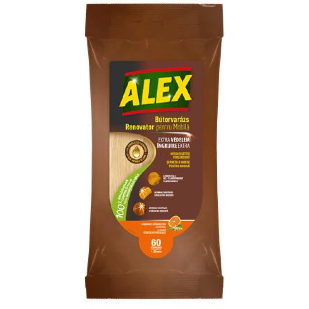 ALEX Nedves törlőkendő bútorokhoz 30 db