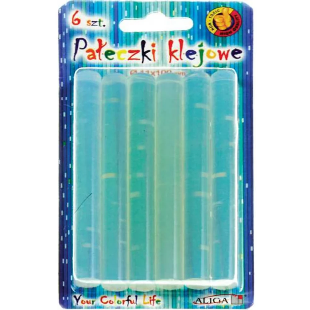 Aliga 6 db-os áttetsző ragasztórúd 11 mm