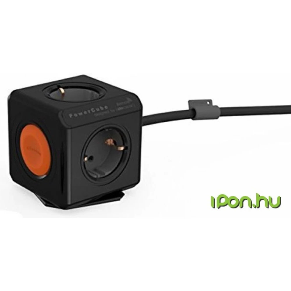 ALLOCACOC PowerCube 4 aljzat elosztó Remote 1.5m fekete