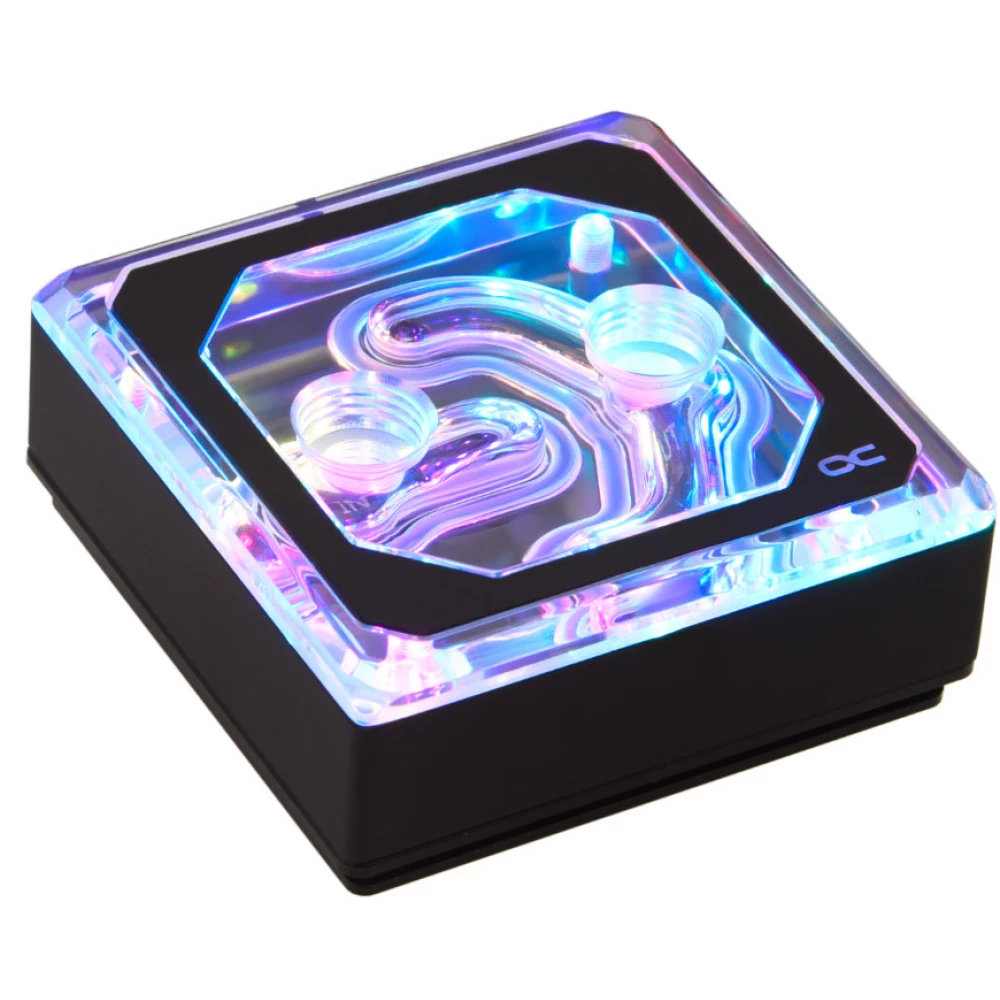 ALPHACOOL 12948 Eisblock XPX Aurora Edge Plexi fekete CPU vízhűtő blokk