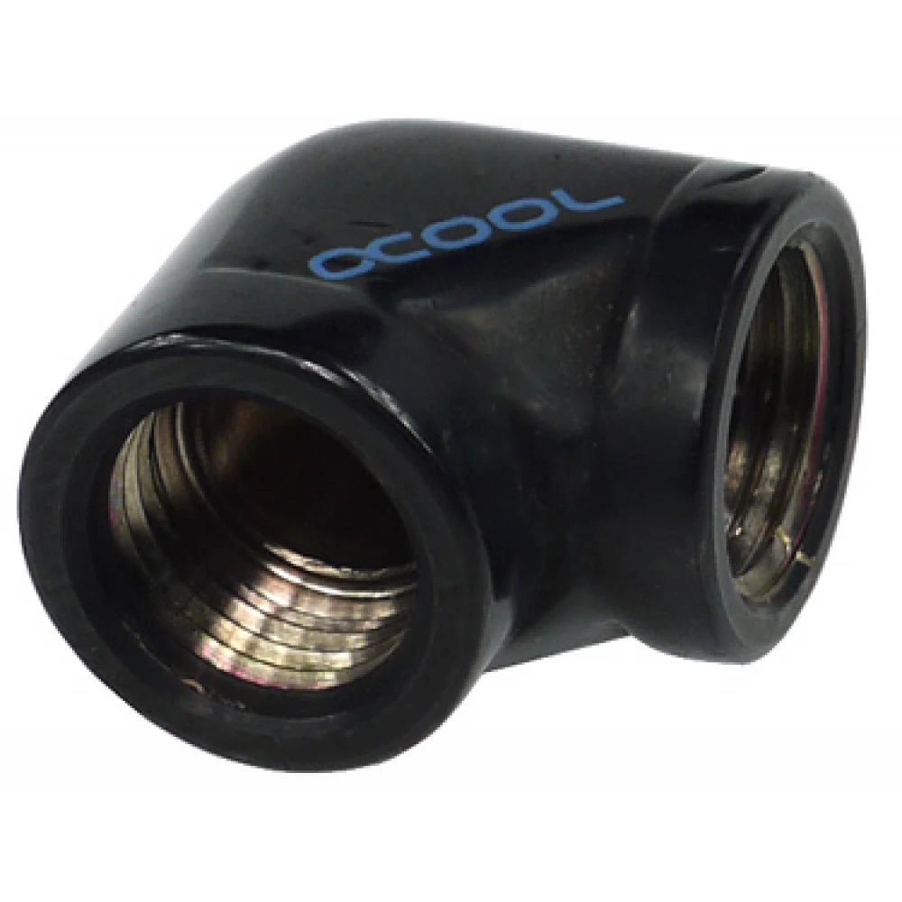 ALPHACOOL 17042 L-connector G1/4 inner thread to G1/4 inner thread - fekete