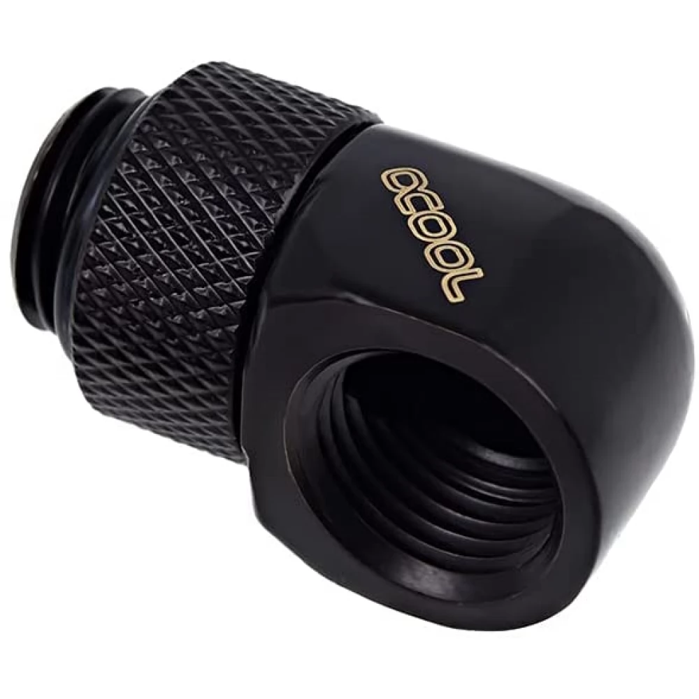ALPHACOOL 17248 Eiszapfen L-connector rotatable G1/4 outer thread to G1/4 inner thread - fekete