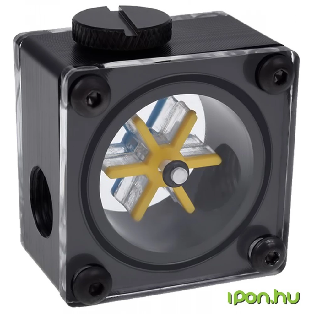 ALPHACOOL 17350 Eisfluegel flow indicator G1/4 square - fekete