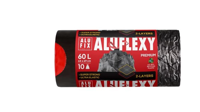 ALUFIX Aluflexy Szemeteszsák zárószalagos 60 l 10 db