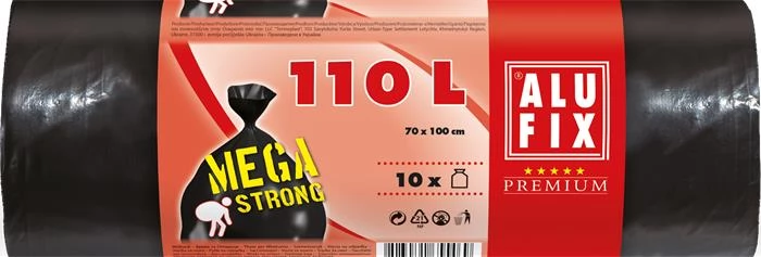 ALUFIX Szemeteszsák mega erős 110 l 10 db