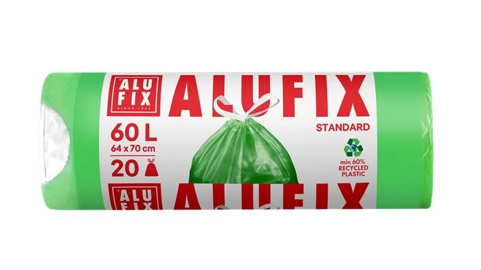 ALUFIX Szemeteszsák zárószalagos 60 l 20 db