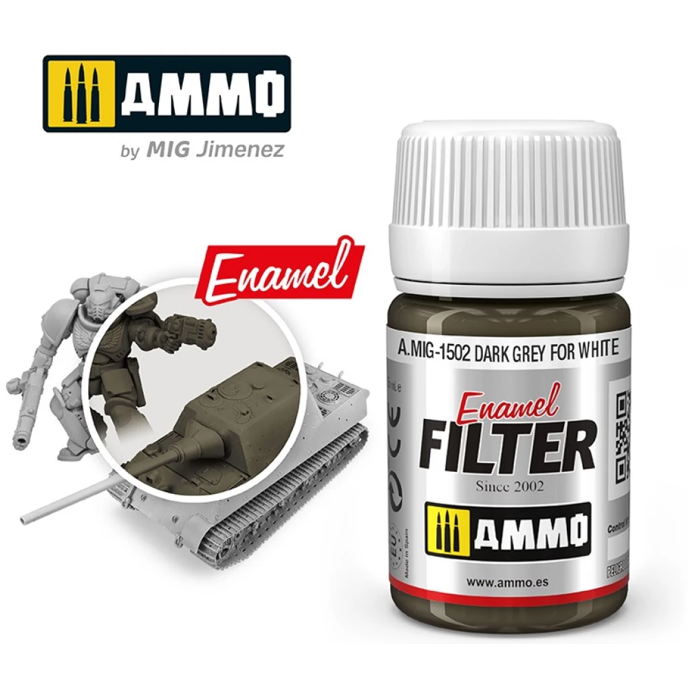 AMMO Filter Dark Grey For White