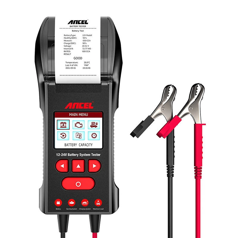 ANCEL BST600 Battery Tester with printer