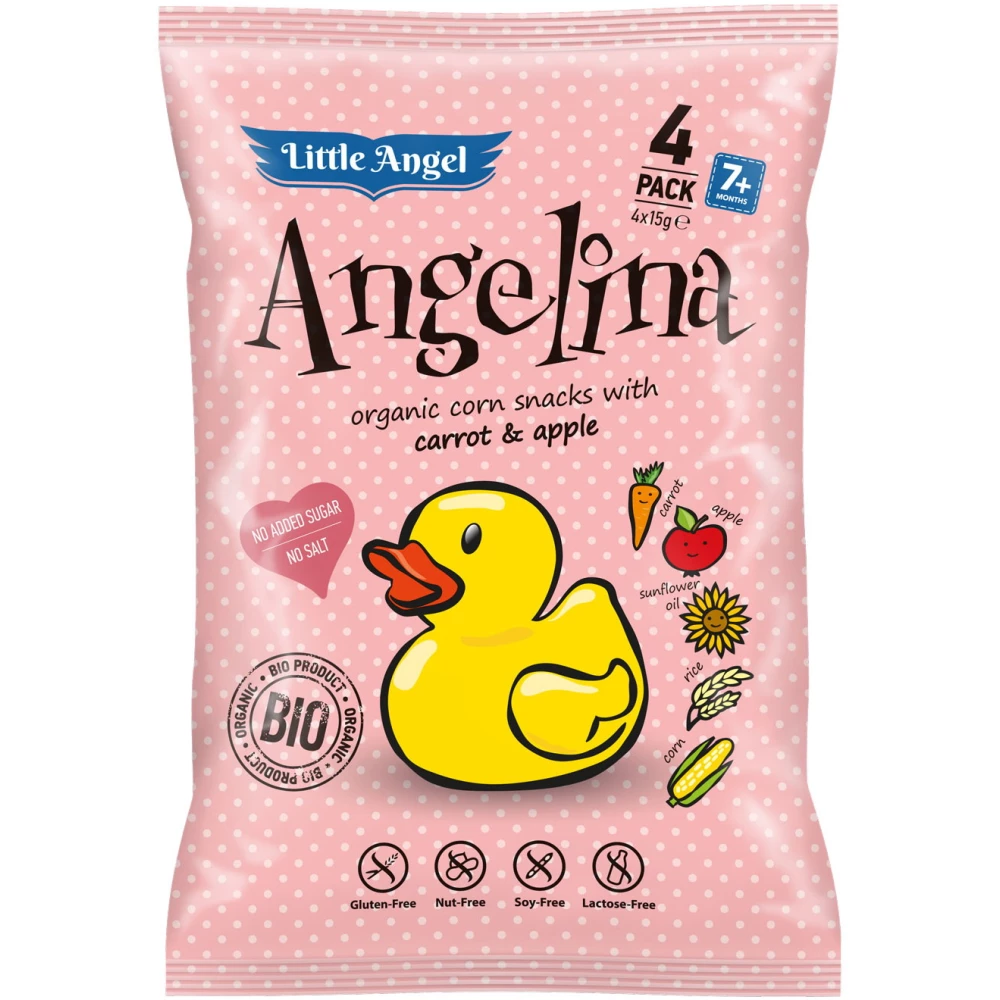Angelina ANGELINA Angelina bio kukoricás snack 4x15g 60 g