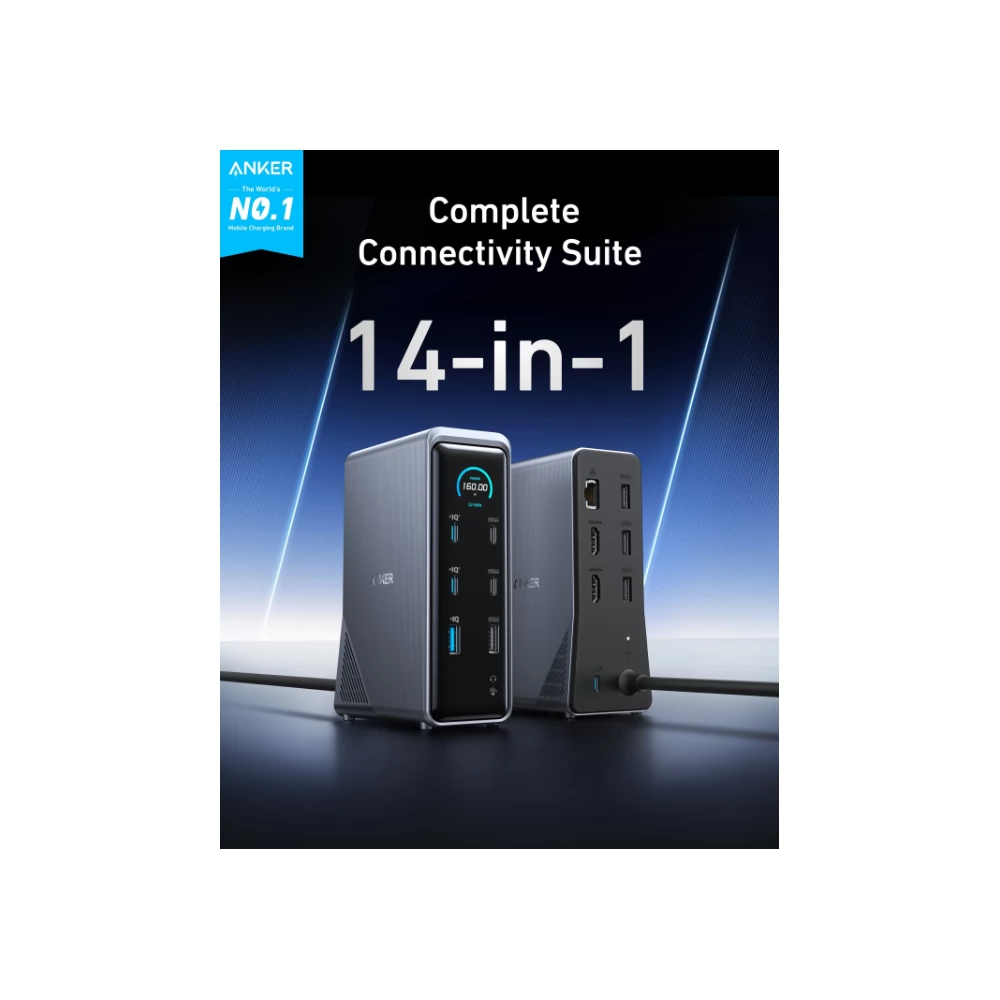 ANKER Prime Charging Docking Station (14-in-1 Dual Display 160W)