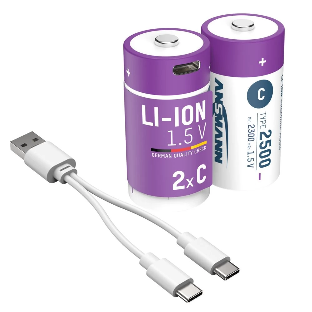 ANSMANN Premium Rechargeable Baby akku (C) 2500mAh 2db