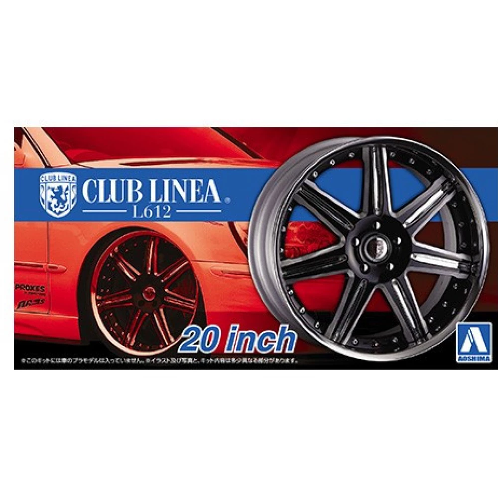 AOSHIMA 1/24 Club Linea 20" felni és gumi szett modell kiegészítő