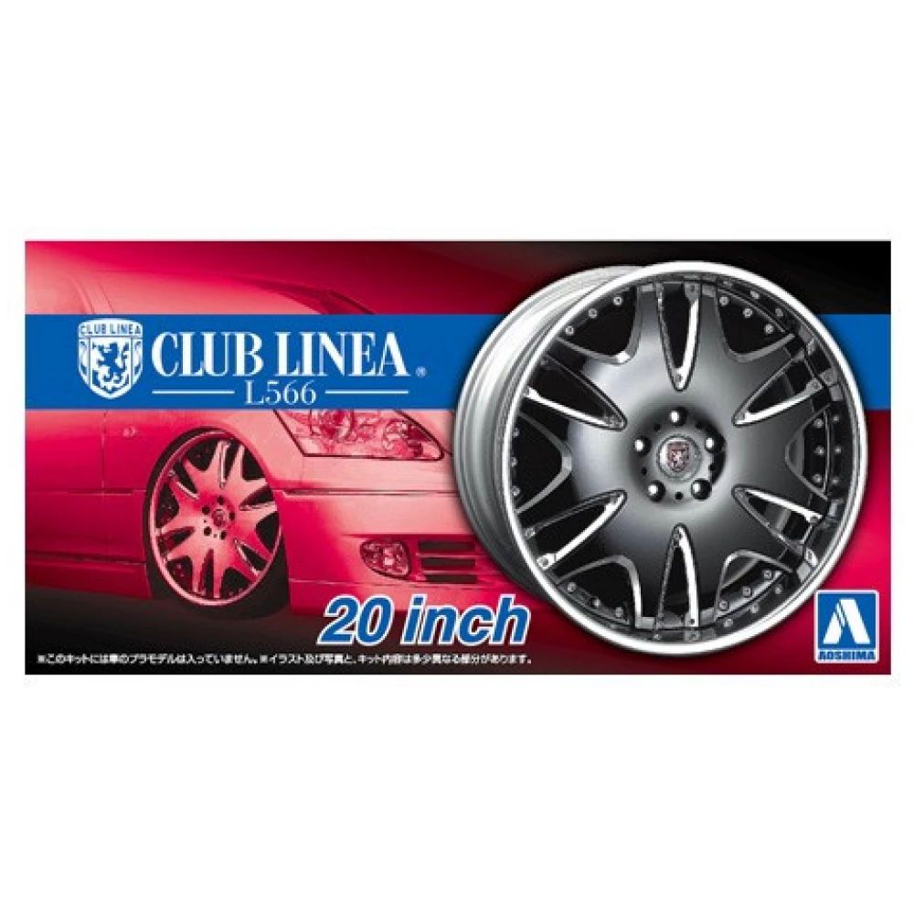 AOSHIMA 1/24 Club Linea L566 20" felni és gumi szett modell kiegészítő