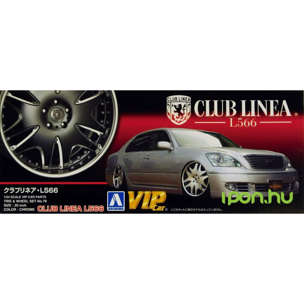 AOSHIMA 1/24 Club Linea L566 felni és gumi szett modell kiegészítő