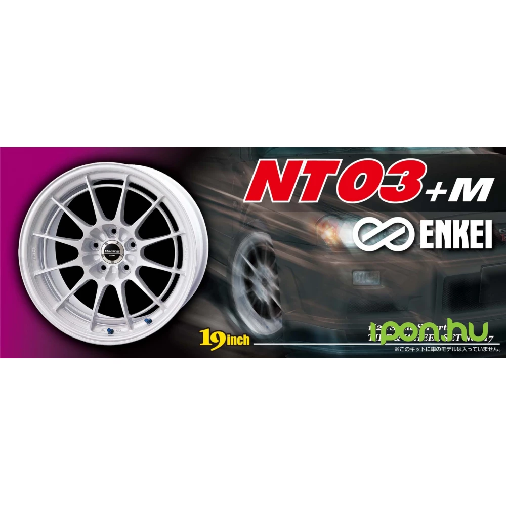 AOSHIMA 1/24 Enkei Nt03+M felni és gumi szett modell kiegészítő