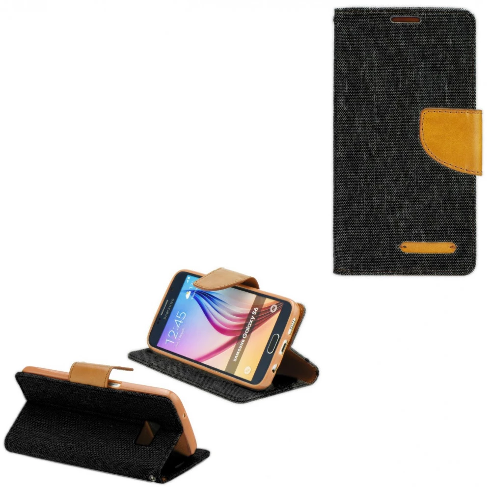 Apple iPhone 11 Pro Oldalra nyíló tok stand Canvas Book fekete