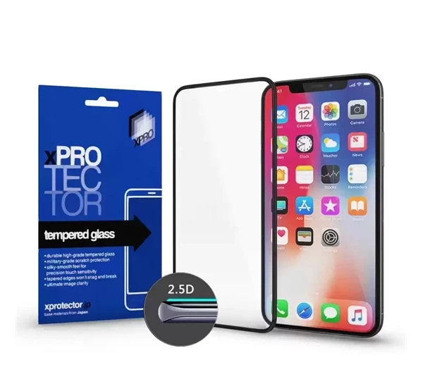 Apple iPhone 15 Pro Max Tempered Glass Full 2.5D fekete 0.33 kijelzővédő üvegfólia
