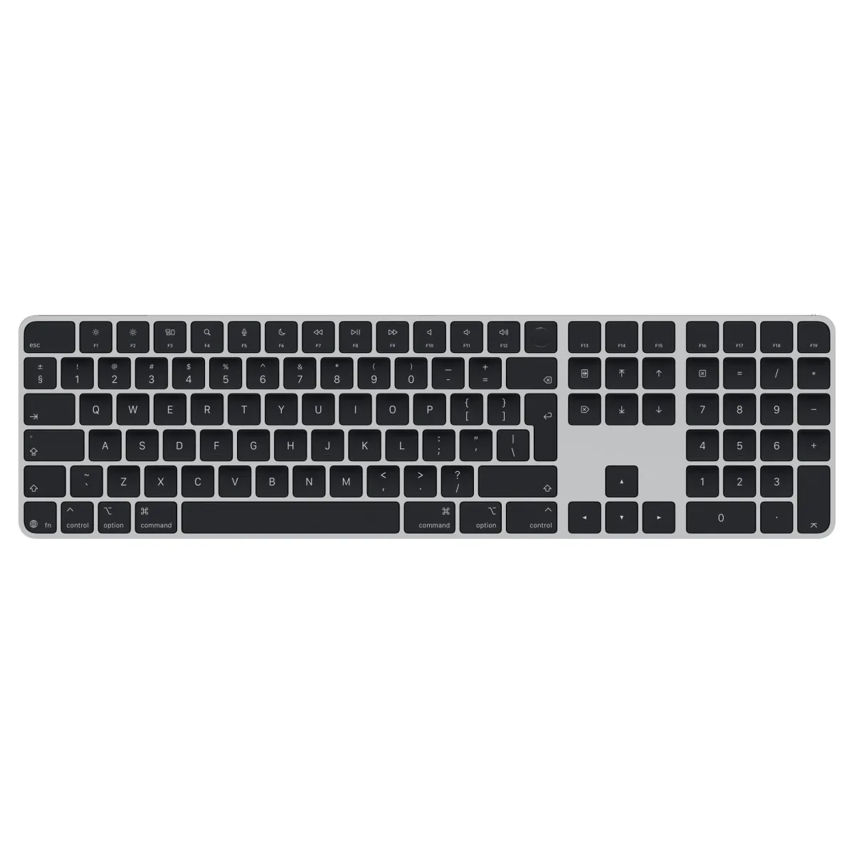 APPLE Magic Keyboard Touch ID-val és számbillentyűzettel Apple chipes Machez - Nemzetközi angol - fekete billentyűk