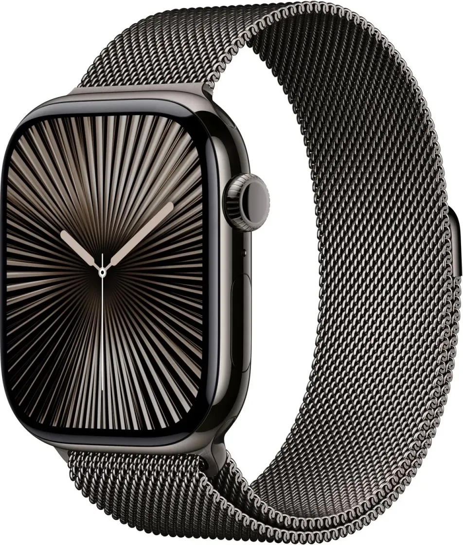 APPLE Watch Series 10 Cellular 46mm palaszürke titán tok - milánói szíj M/L palaszürke