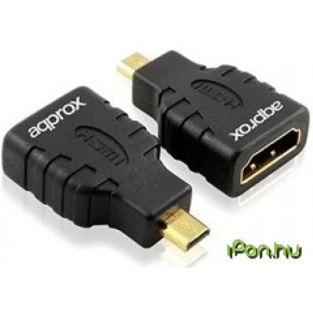 APPROX HDMI Micro HDMI Átalakító Fekete 5cm APPC19