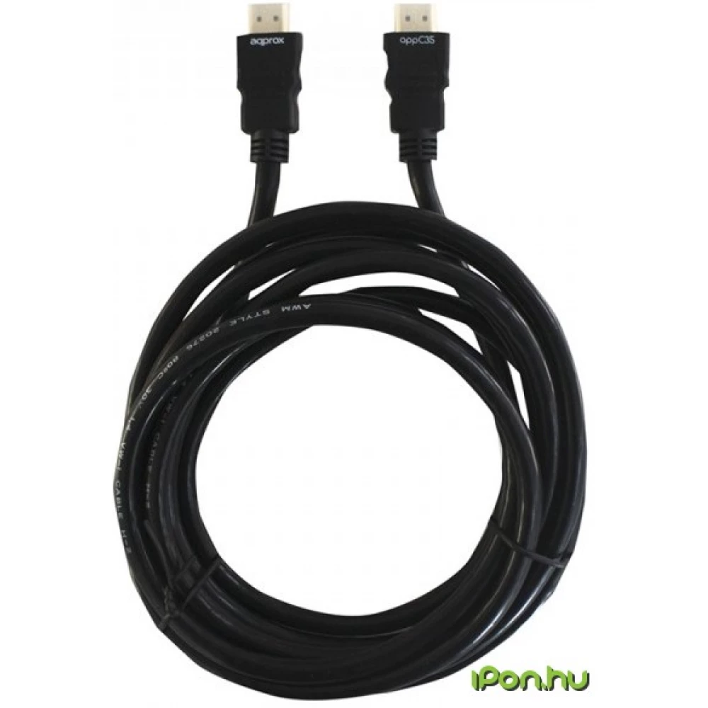 APPROX HDMI Összekötő Fekete 3m APPC35