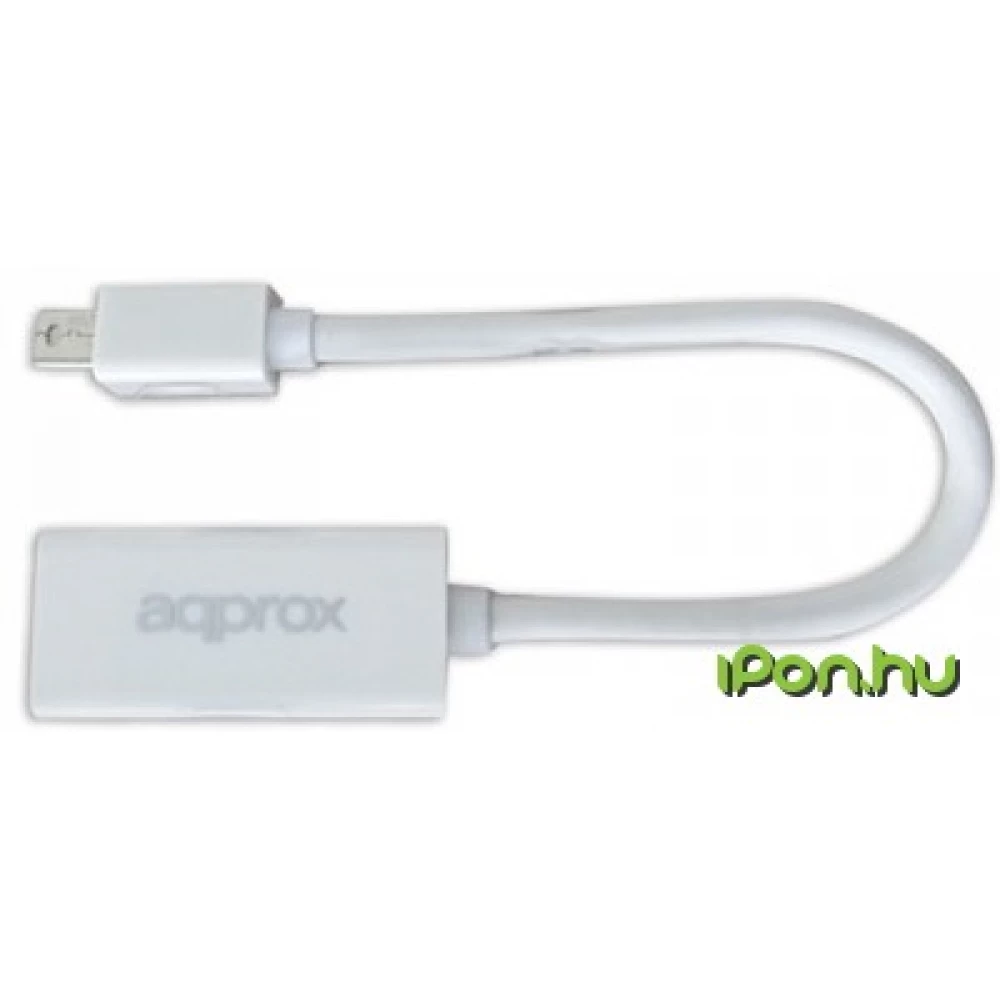 APPROX Mini DisplayPort HDMI Átalakító Fehér 20cm APPC12V2