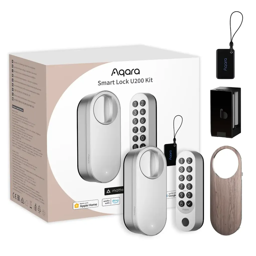 AQARA U200 Smart Lock utólag felszerelhető zárbetét Matter kompatibilis ezüst