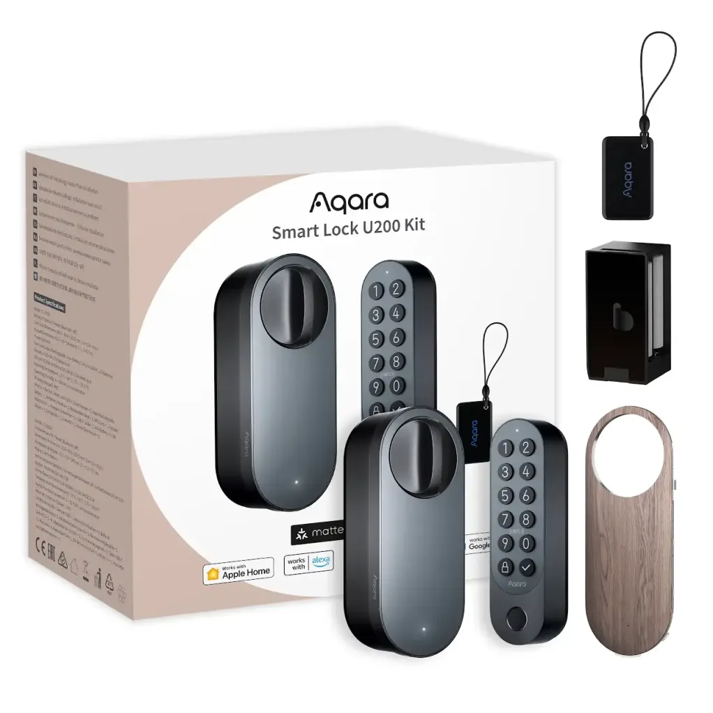 AQARA U200 Smart Lock utólag felszerelhető zárbetét Matter kompatibilis fekete