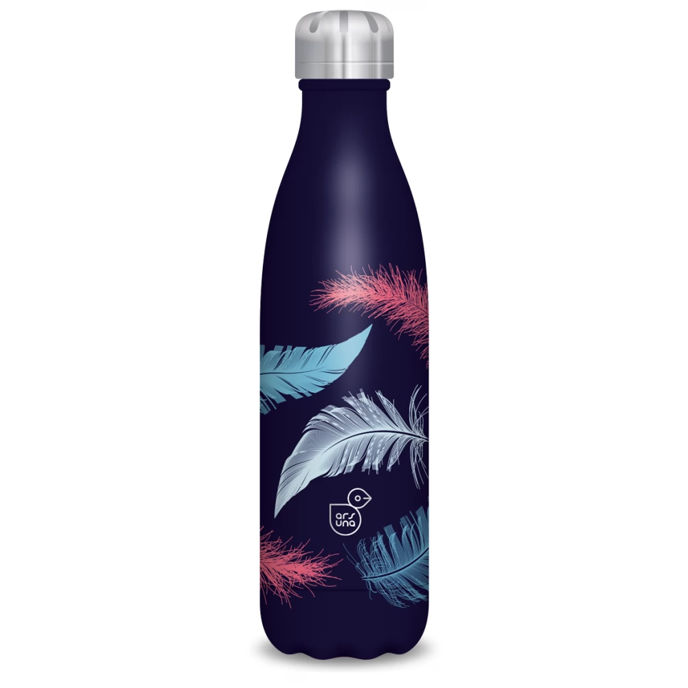 ARS UNA 55811705 Feather-dark Fémkulacs duplafalú 500 ml