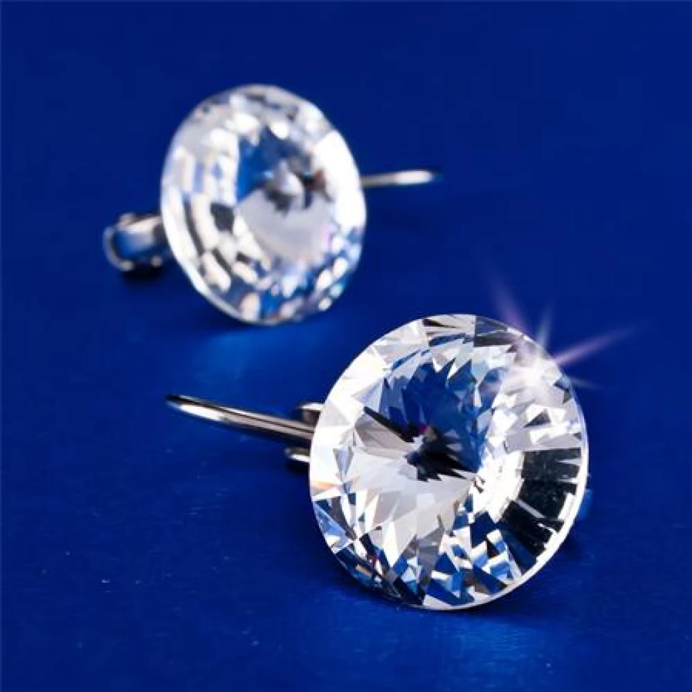 ART CRYSTELLA Fülbevaló francia kapcsos Swarovsky Elements natúr fehér 12 mm