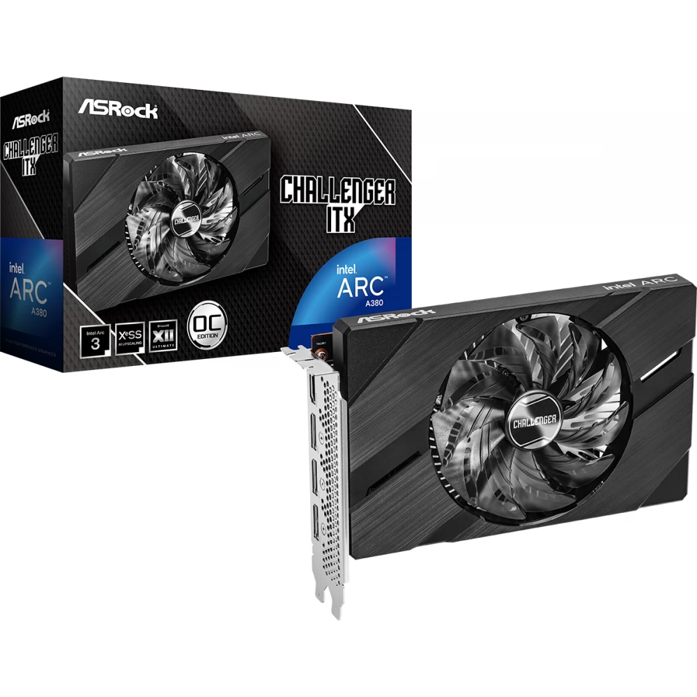 ASROCK Arc A380 6GB GDDR6 Challenger ITX OC PCIE