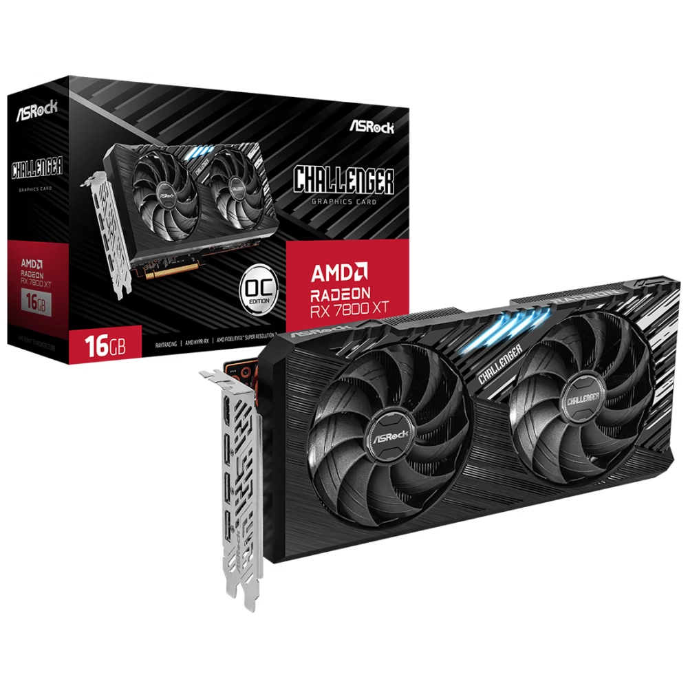 ASROCK Radeon RX 7800 XT 16GB GDDR6 Challenger OC PCIE