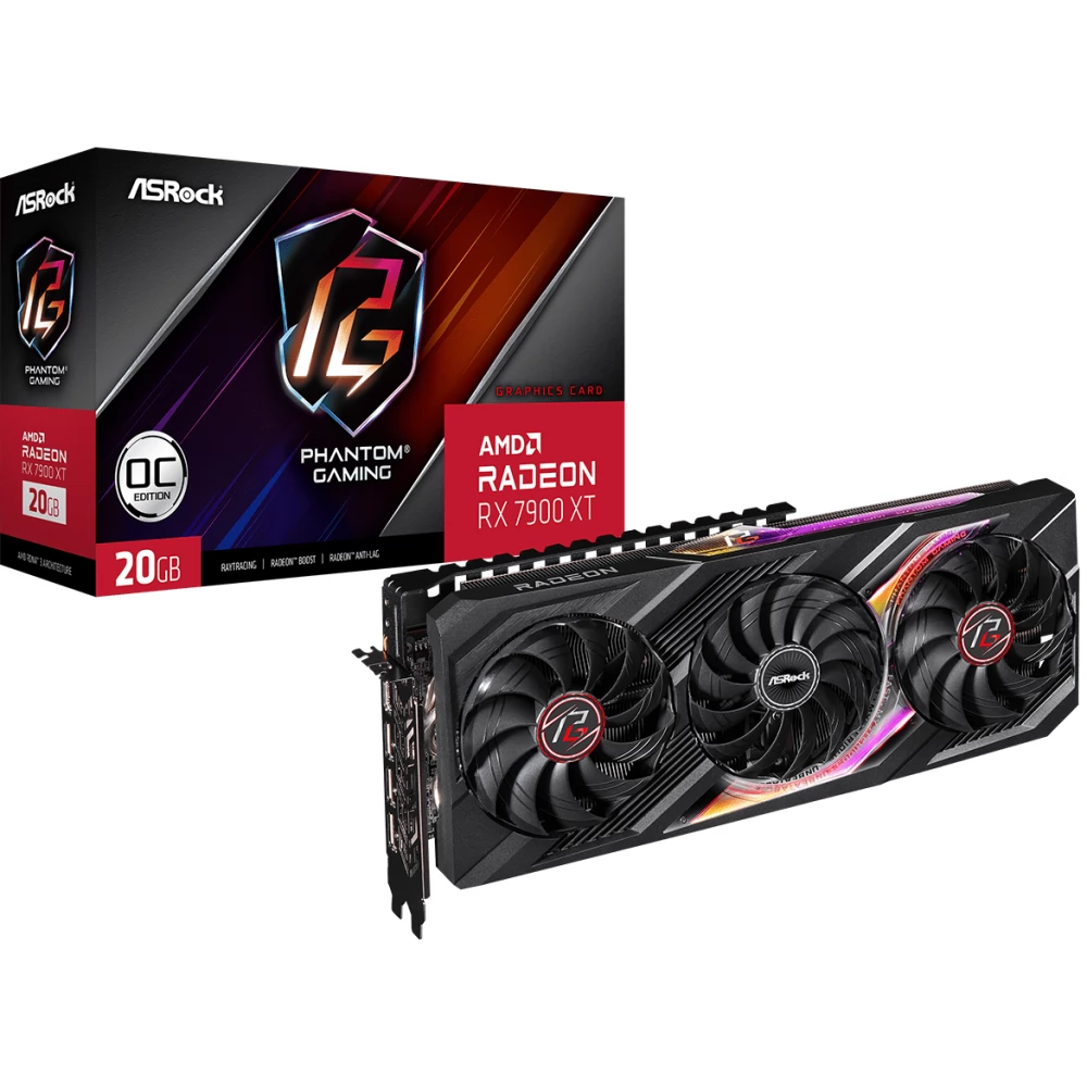 ASROCK Radeon RX 7900 XT 20GB GDDR6 Phantom Gaming OC PCIE