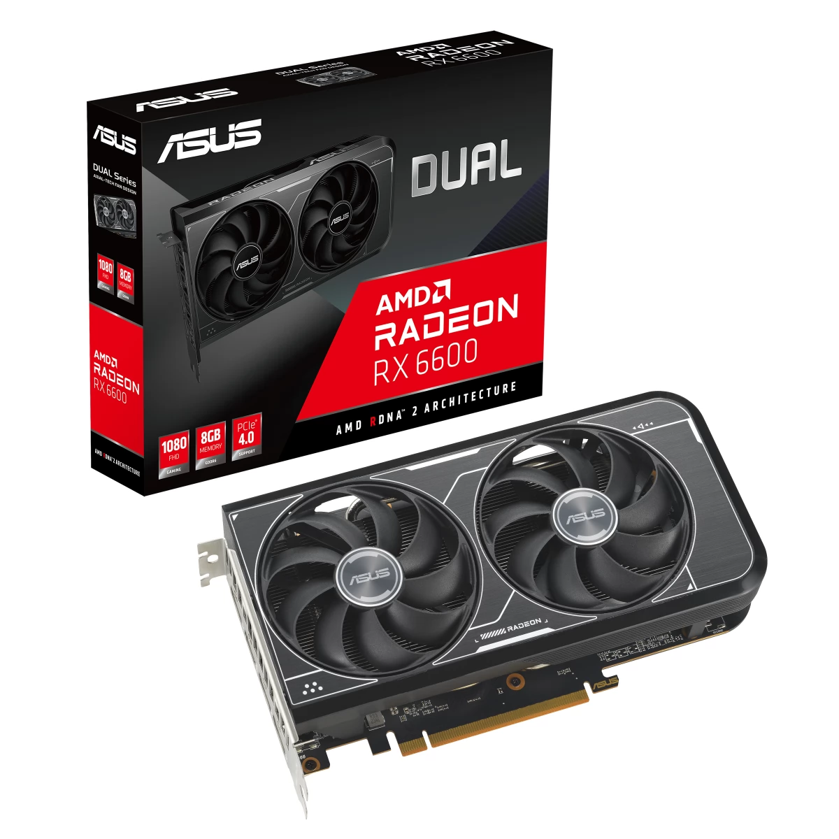 ASUS DUAL-RX6600-8G-V3 Radeon RX 6600 8GB GDDR6 PCIE