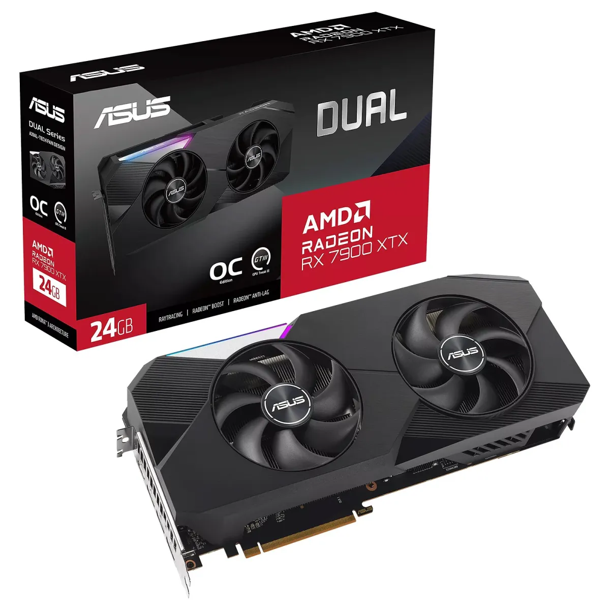 ASUS DUAL-RX7900XTX-O24G Radeon RX 7900 XTX 24GB GDDR6 OC PCIE