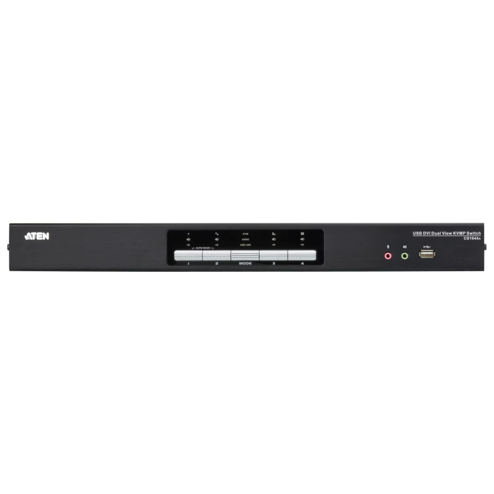 ATEN 4-Port USB DVI Dual Link Dual Display/Audio KVMP Switch CS1644A