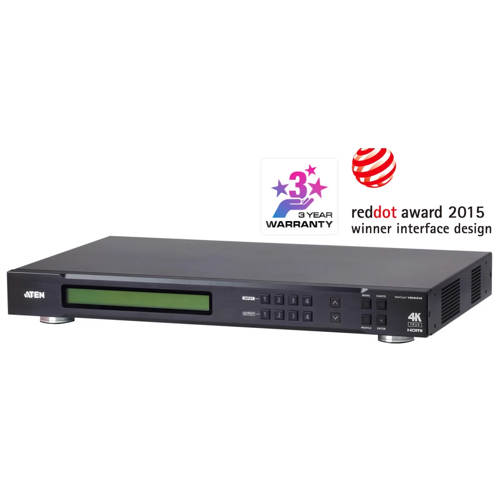ATEN 4 x 4 True 4K HDMI Matrix Switch VM0404HB