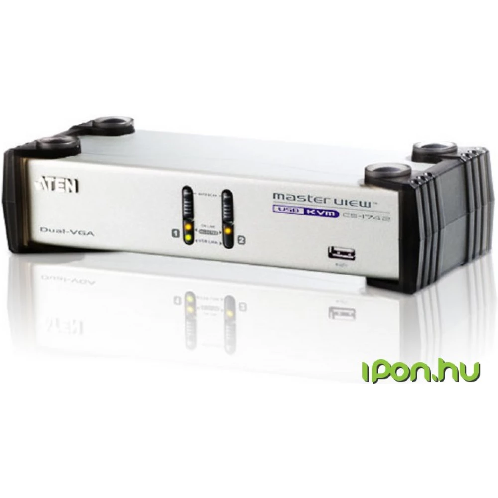 ATEN CS1744 4-Port USB Dual View KVMP Switch
