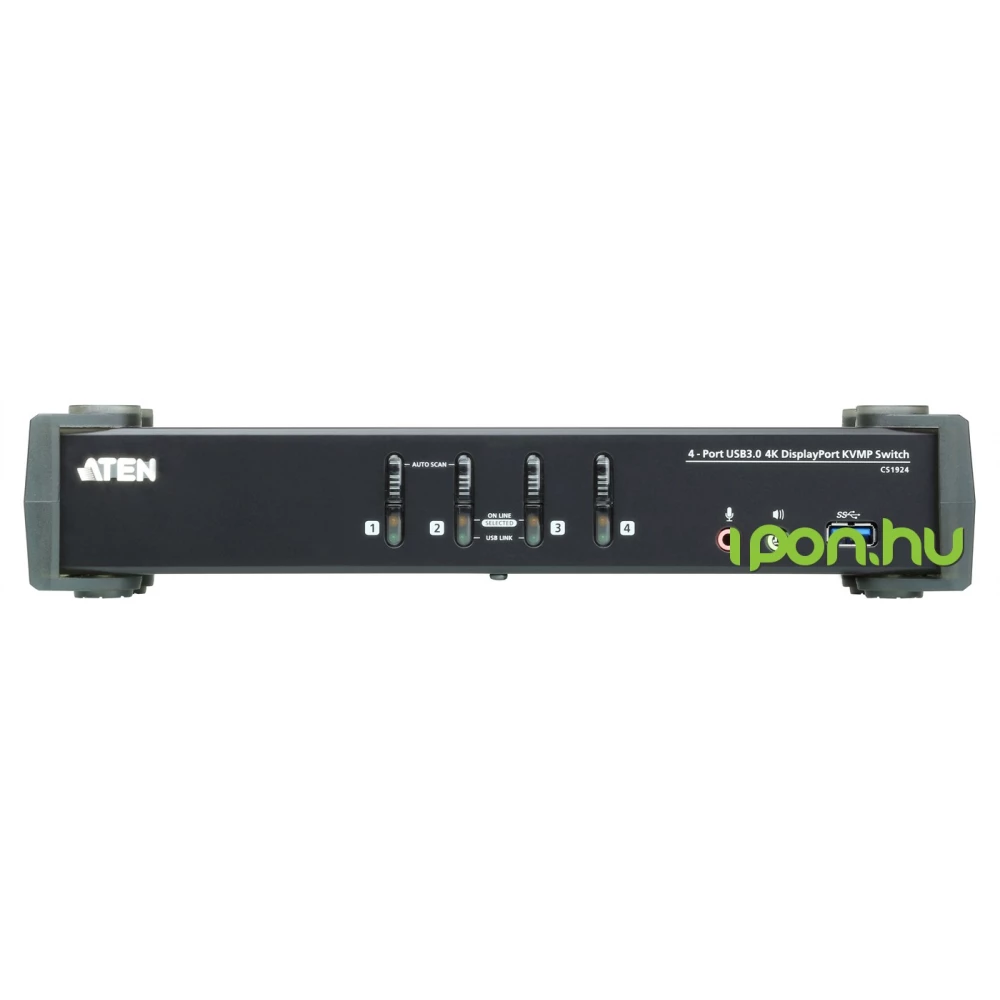 ATEN CS1924-AT-G KVM Switch 2PC USB DisplayPort 4K