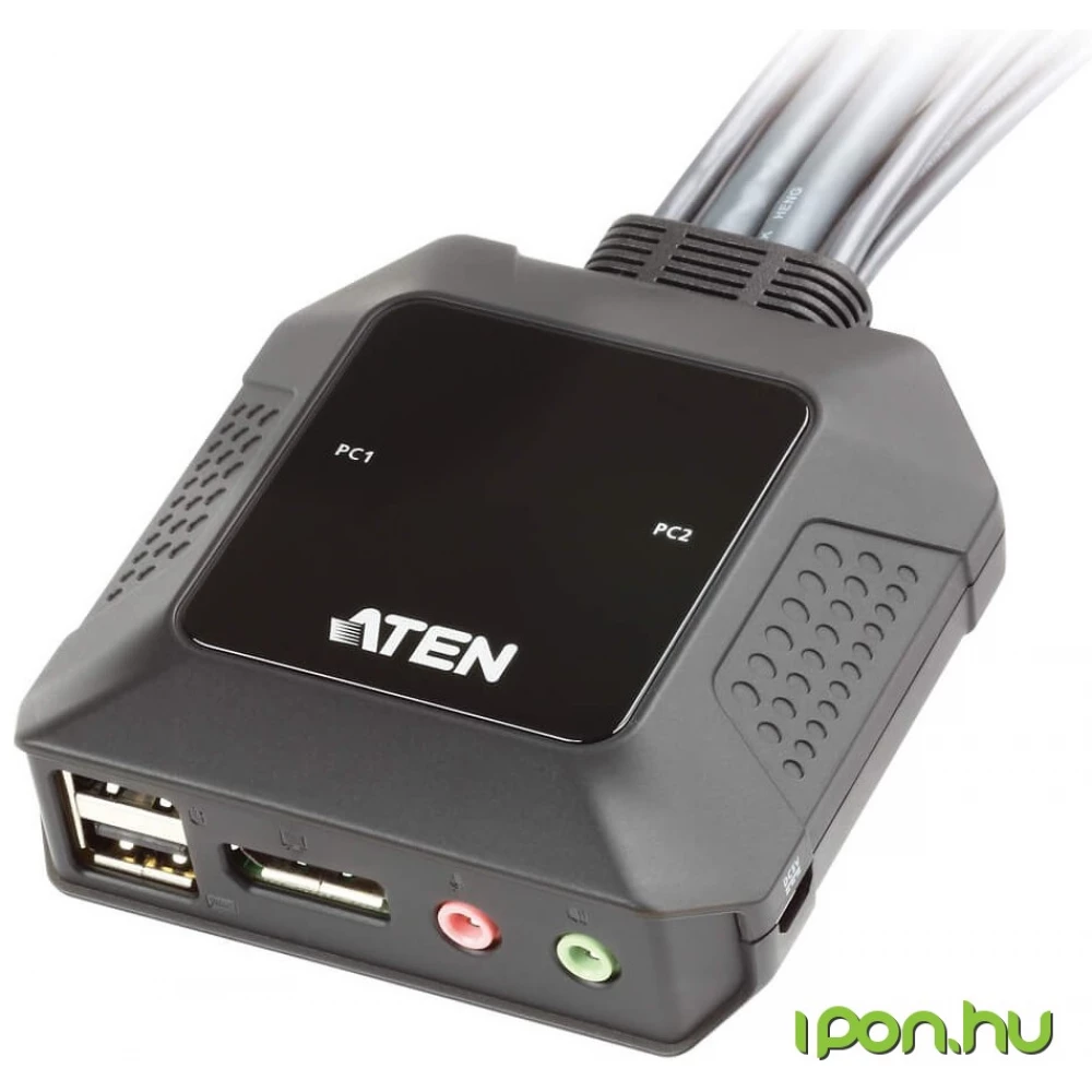 ATEN CS22DP-AT 2-Port USB DisplayPort Cable KVM Switch