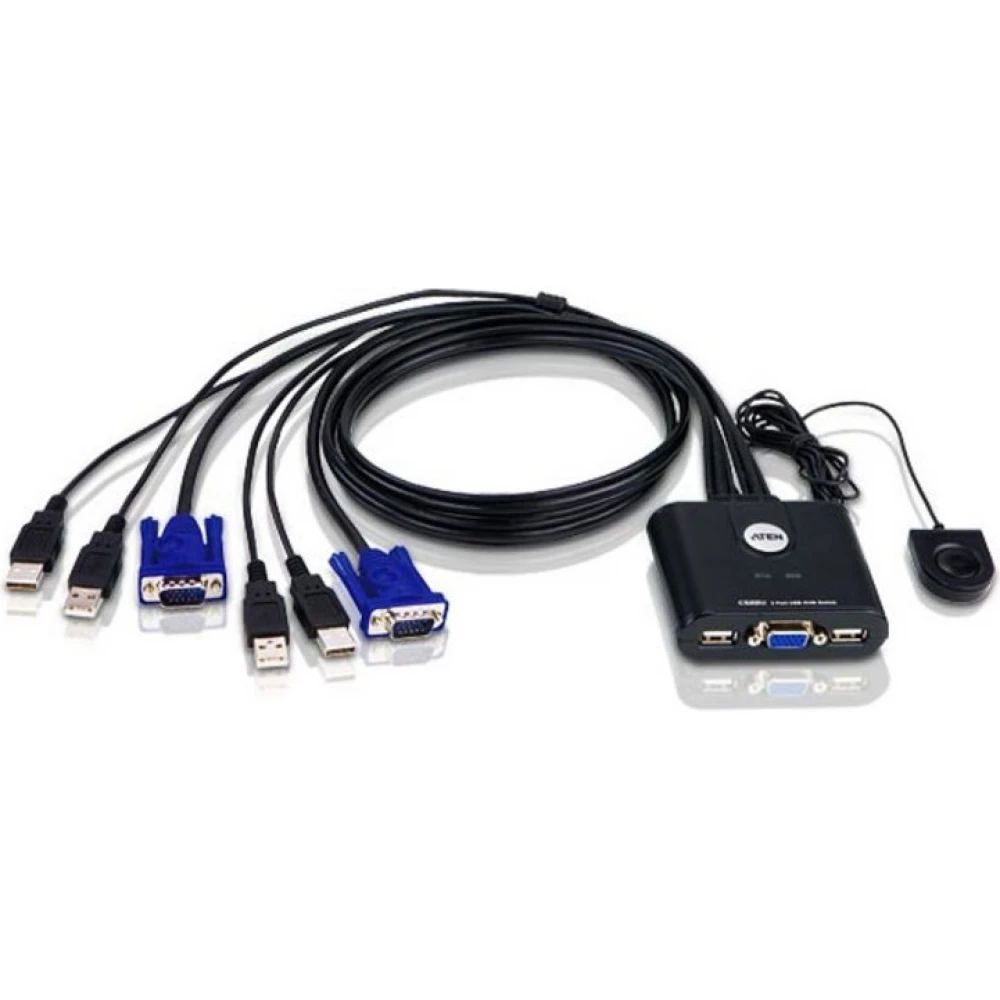 ATEN CS22U 2-Port USB VGA Cable KVM Switch