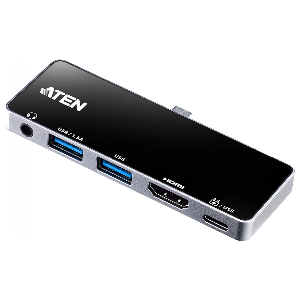 ATEN USB-C Travel Dock with Power Pass-Through
