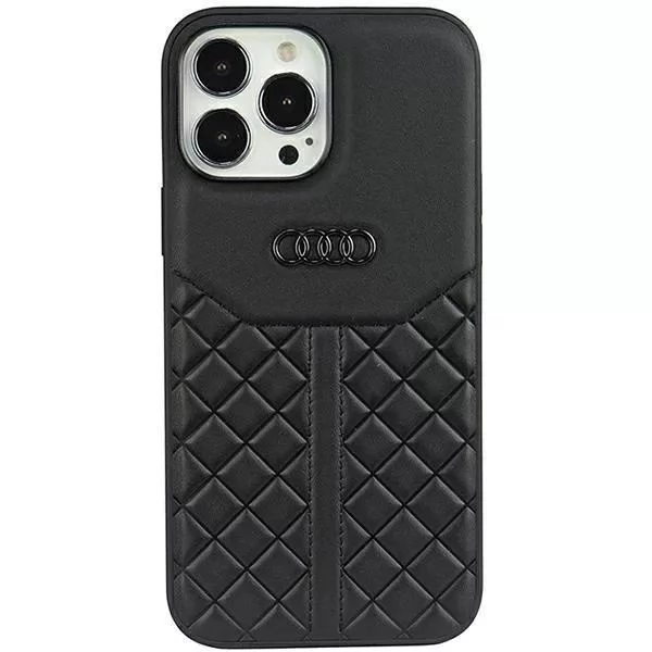 Audi valódi bőr keménytok Apple iPhone 13 / 13 Pro fekete