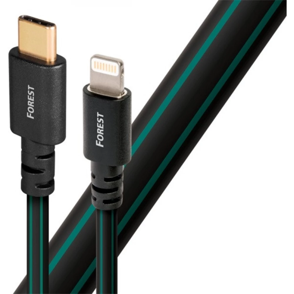 AUDIOQUEST USB 2.0 Type C Lightning Átalakító Fekete-Zöld 1.5m LTNUSBCFOR01.5