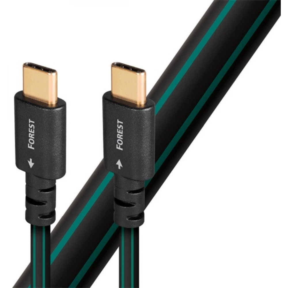 AUDIOQUEST USB 2.0 Type C Összekötő Fekete-Zöld 75cm USBFOR20.75CC