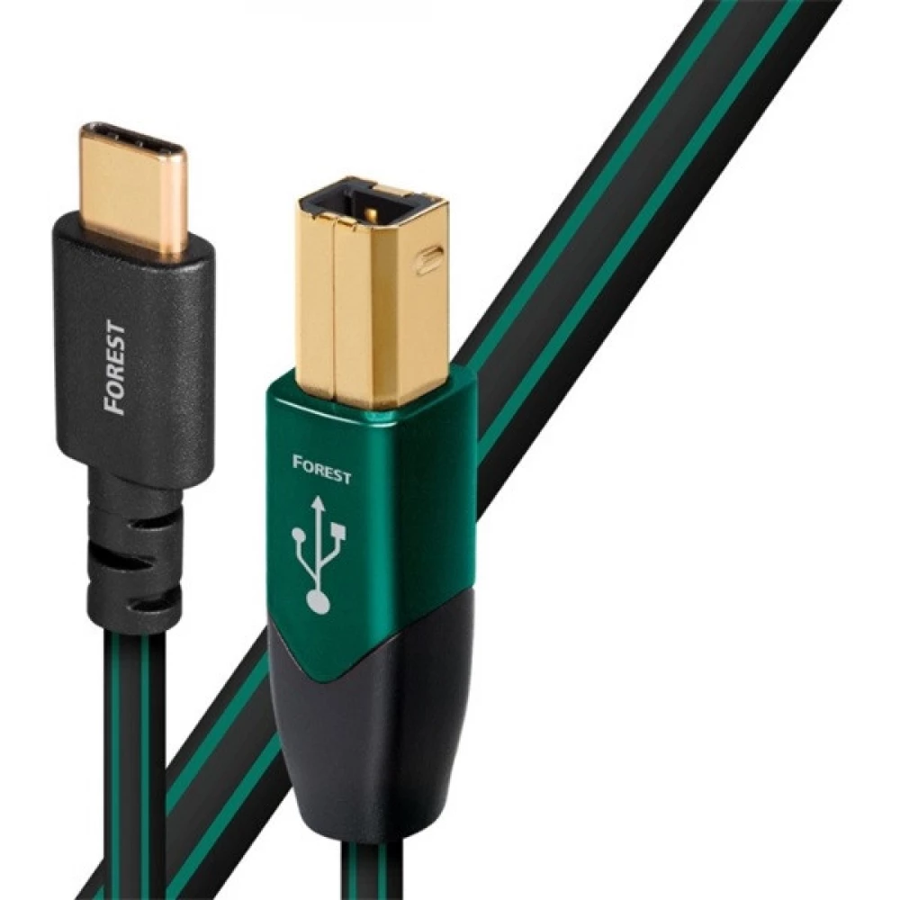 AUDIOQUEST USB 2.0 Type C Átalakító Fekete-Zöld 1.5m USBFOR201.5CB