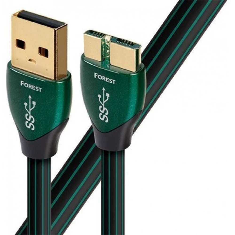 AUDIOQUEST USB 3.0 USB 3.0 Micro-B Átalakító Fekete-Zöld 75cm USBFOR301.5MI