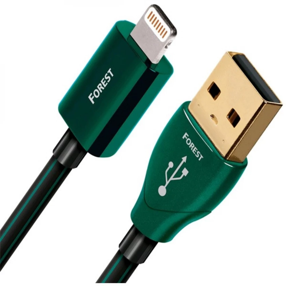 AUDIOQUEST USB Lightning Töltő/adatkábel Fekete-Zöld 1.5m LTNUSBFOR01.5